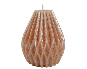 Cone shaped ginger brown candle
