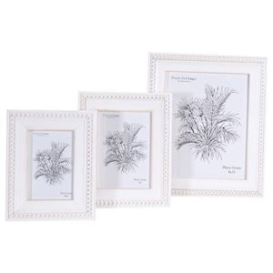 Ivory beaded photo frame 4 x 6''