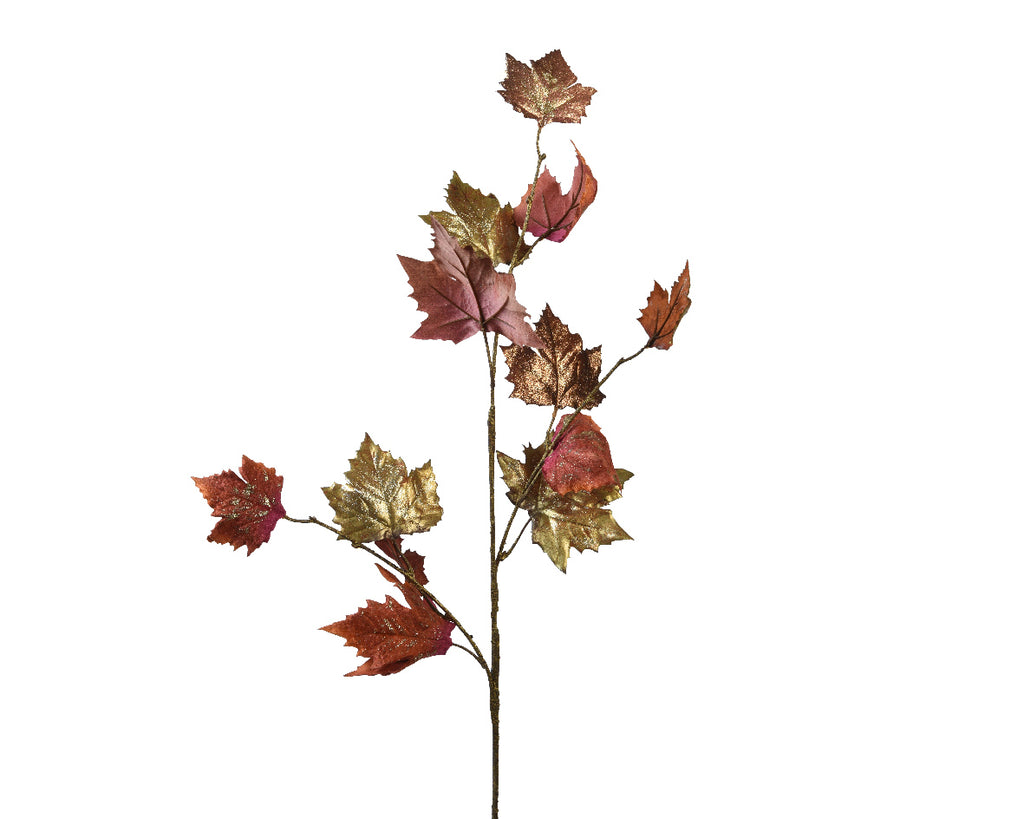 Autumnal gold champagne leaf stem