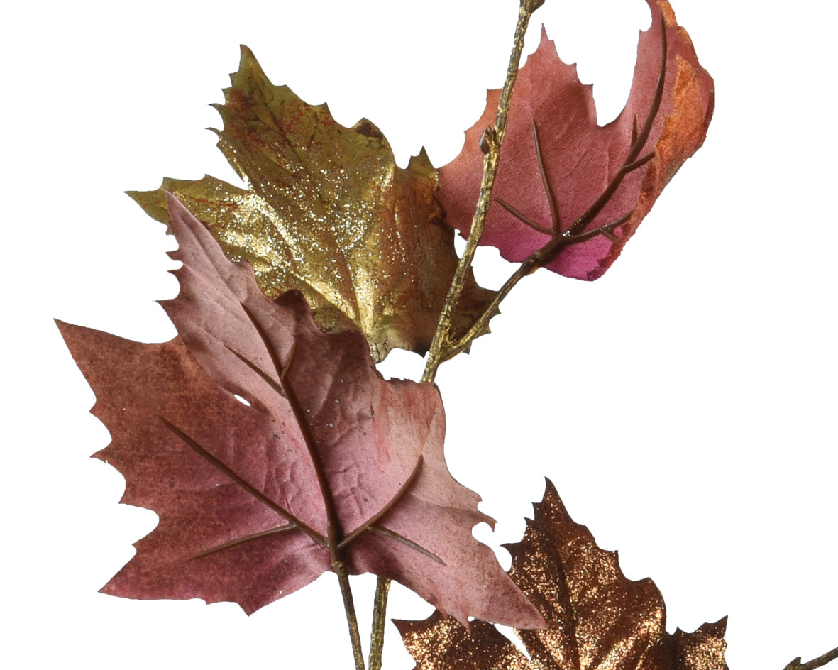 Autumnal gold champagne leaf stem