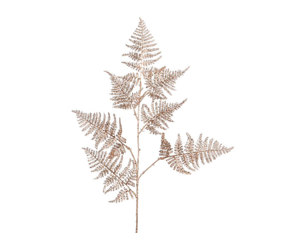 Copper fern leaf glitter spray