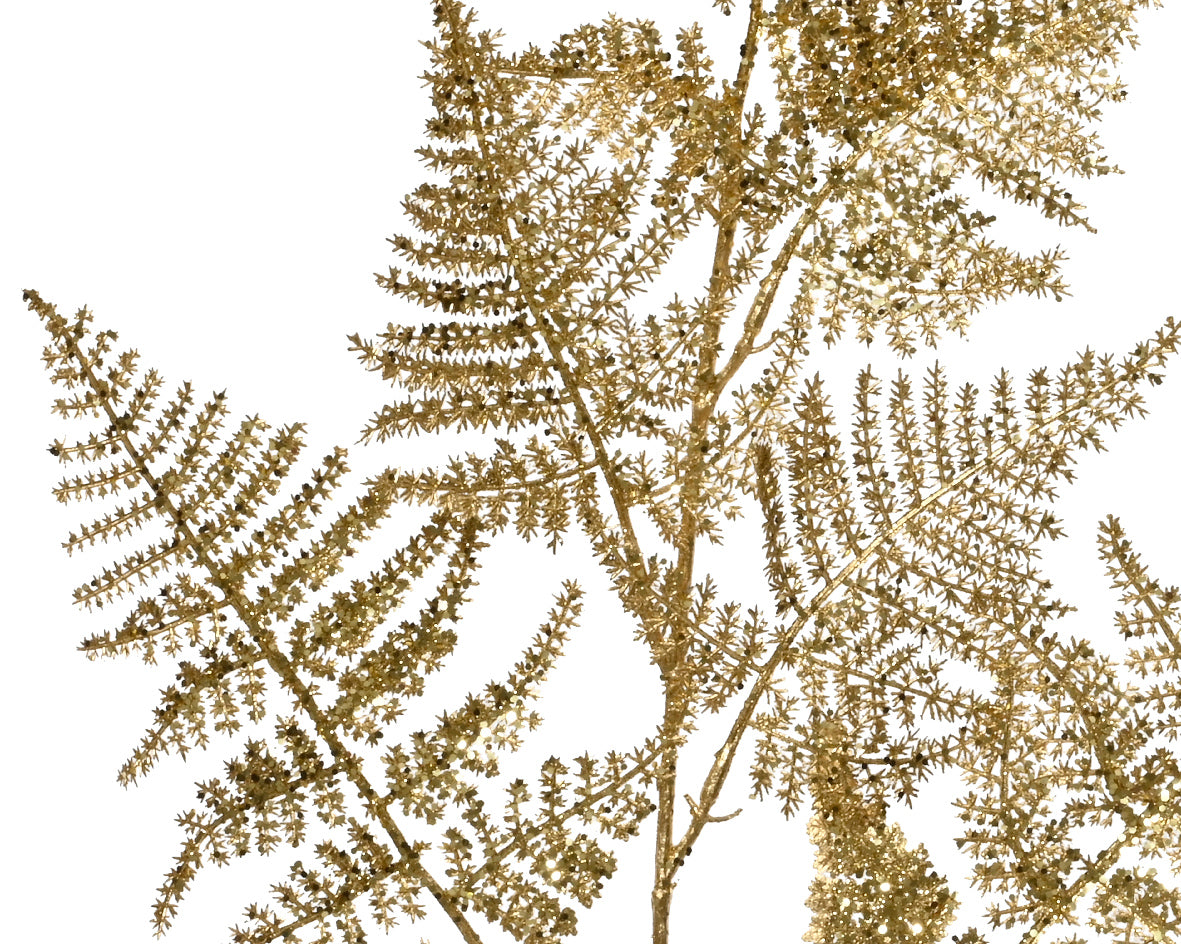 Gold fern leaf glitter spray
