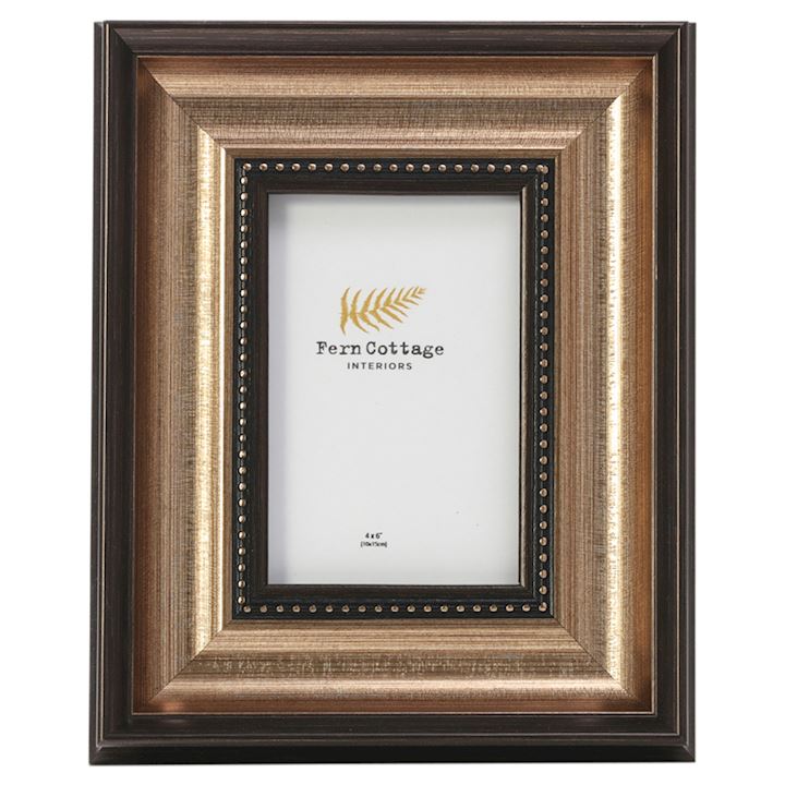 Black and gold photo frame 4 x 6
