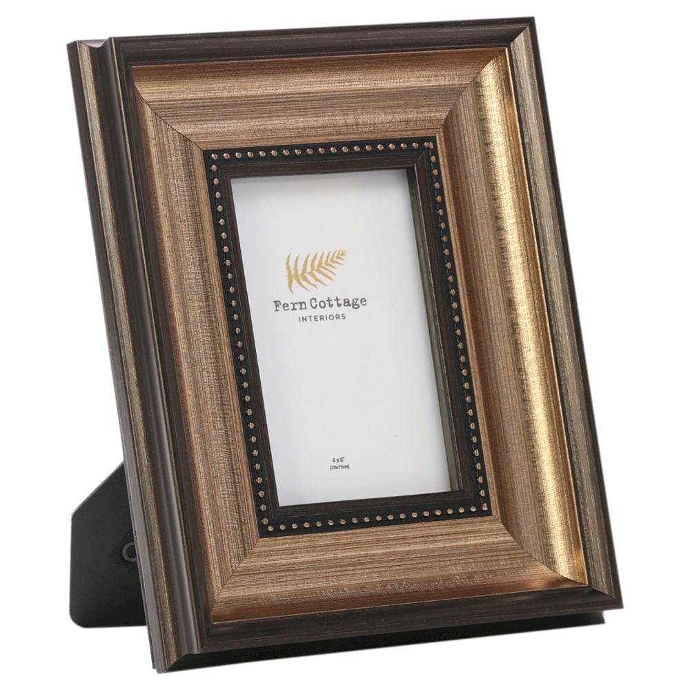 Black and gold photo frame 4 x 6