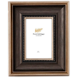 Black and brushed gold frame 4'' x 6''