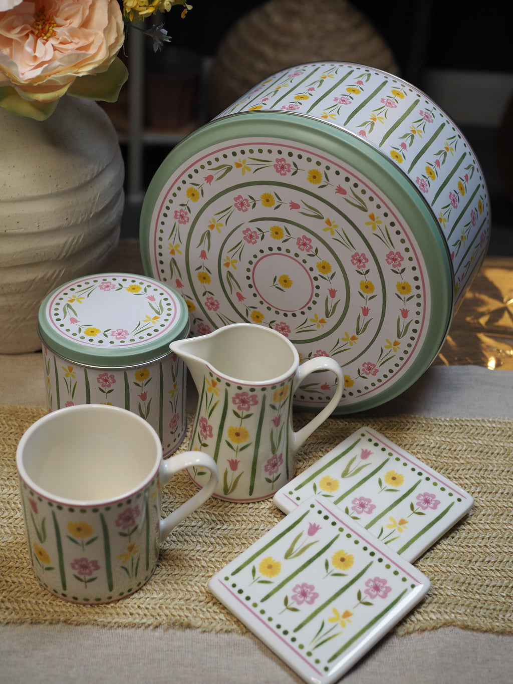 Pastel Meadow Porcelain Coaster