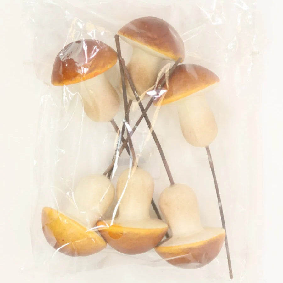 Mushroom picks autumn decorations