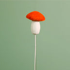 Burnt orange velvet mushroom picks