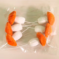 Burnt orange velvet mushroom picks