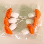Burnt orange velvet mushroom picks