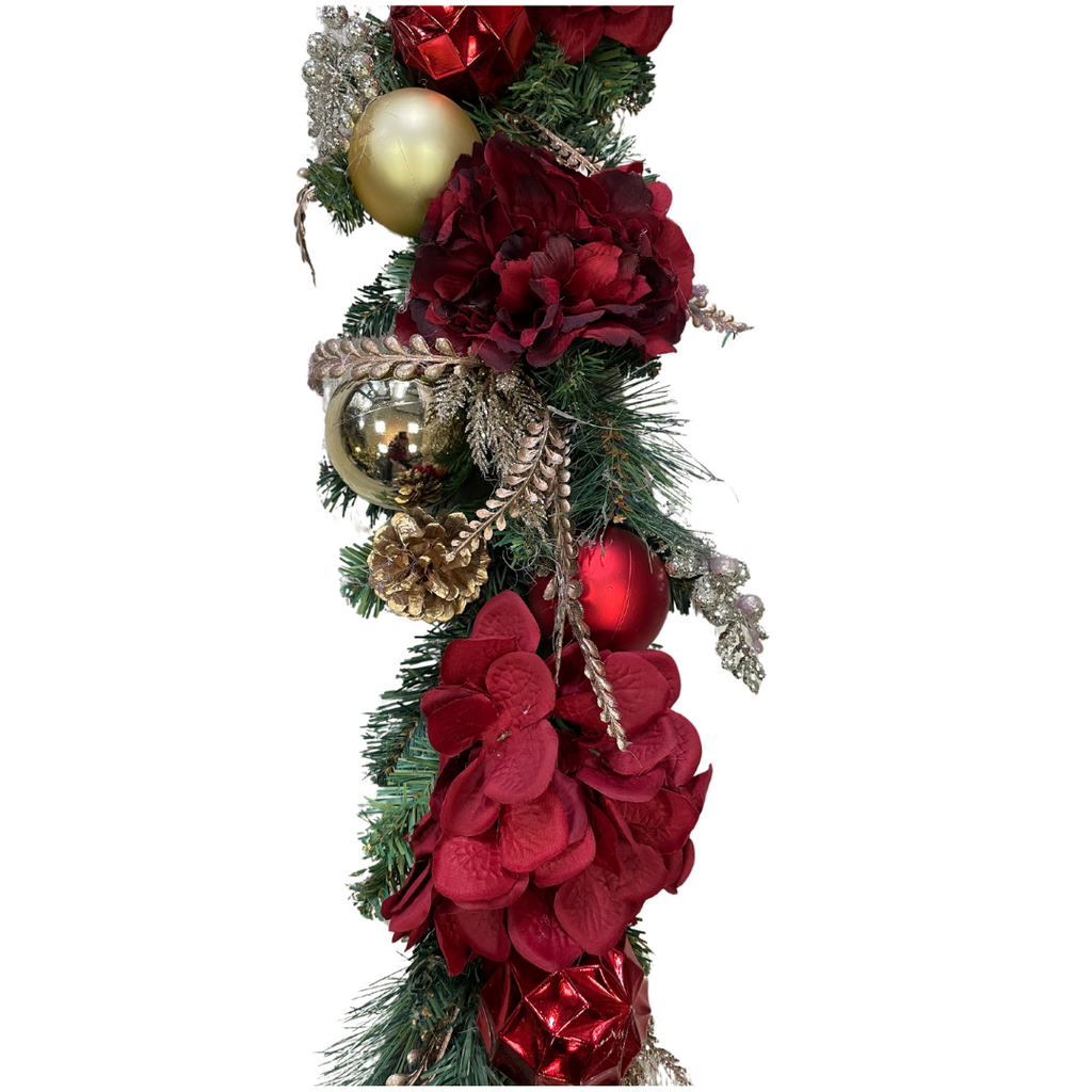 180cm Peony Decorated Garland