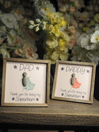 Super hero wood framed plaque with resin cape