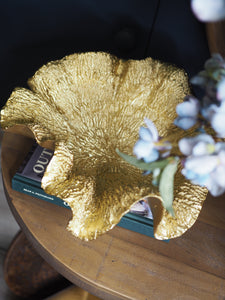 Luxurious antique gold coral ornament