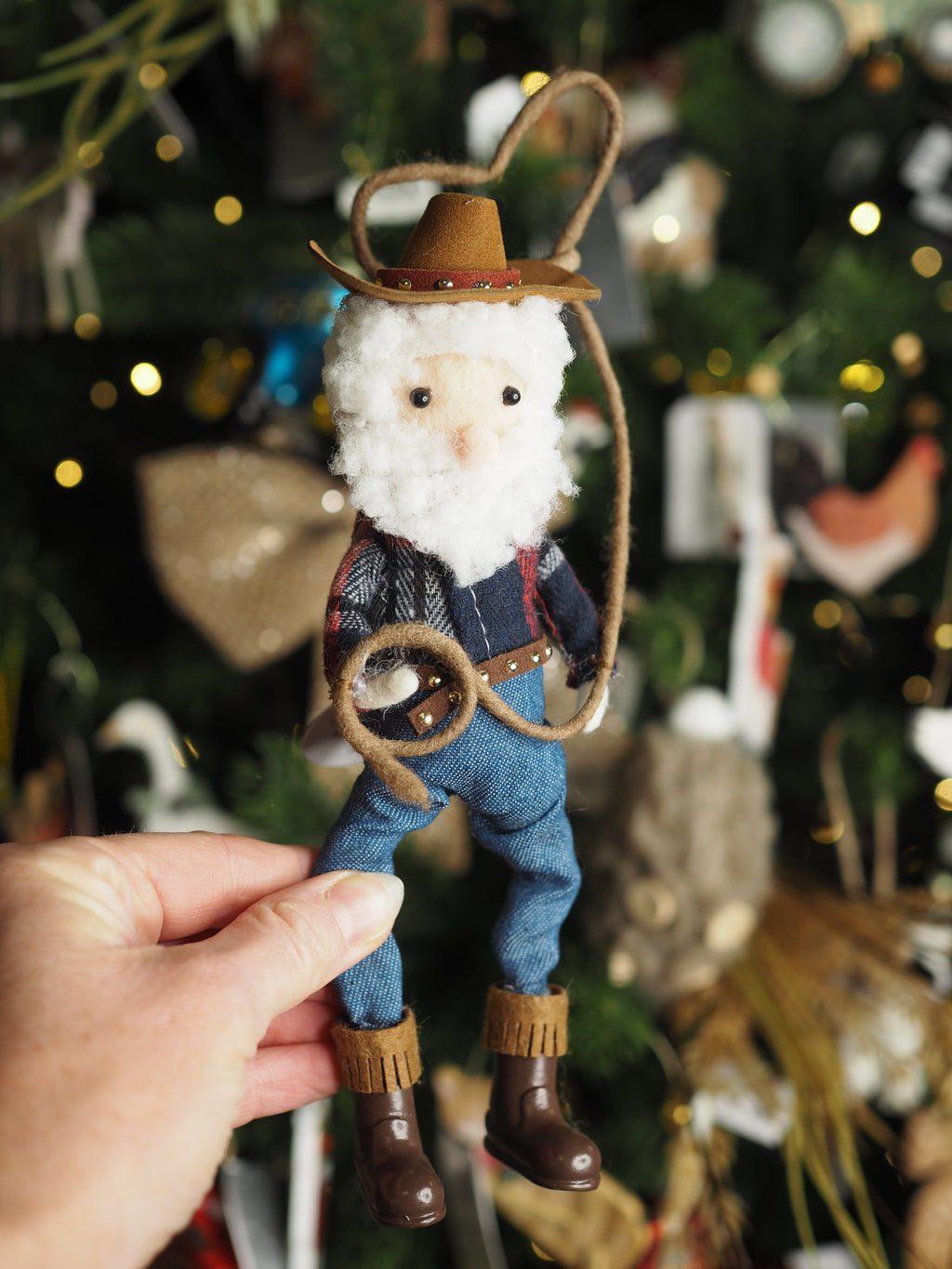Santa ready with the lasso