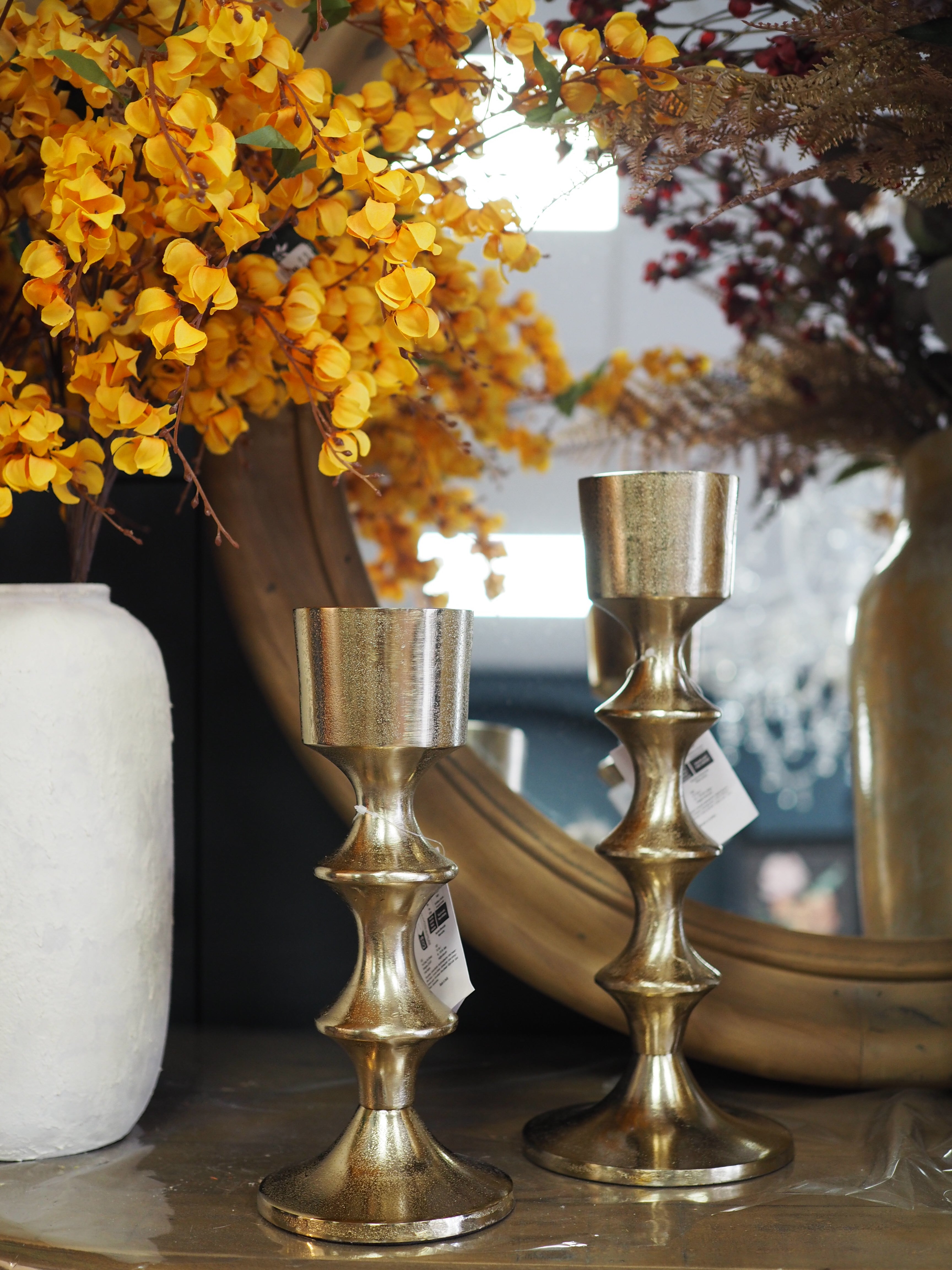Gold Candle Holder (30.5cmH)