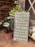 Spring is in the air wooden plaque