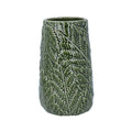 Green ceramic fern decorative vase