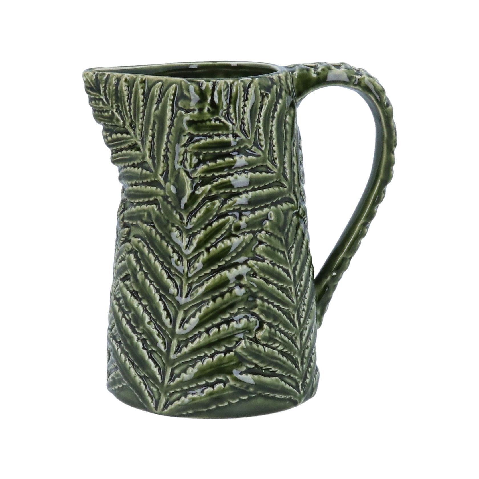 Green ceramic fern jug (Large)