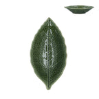 Green ceramic leaf mini dish