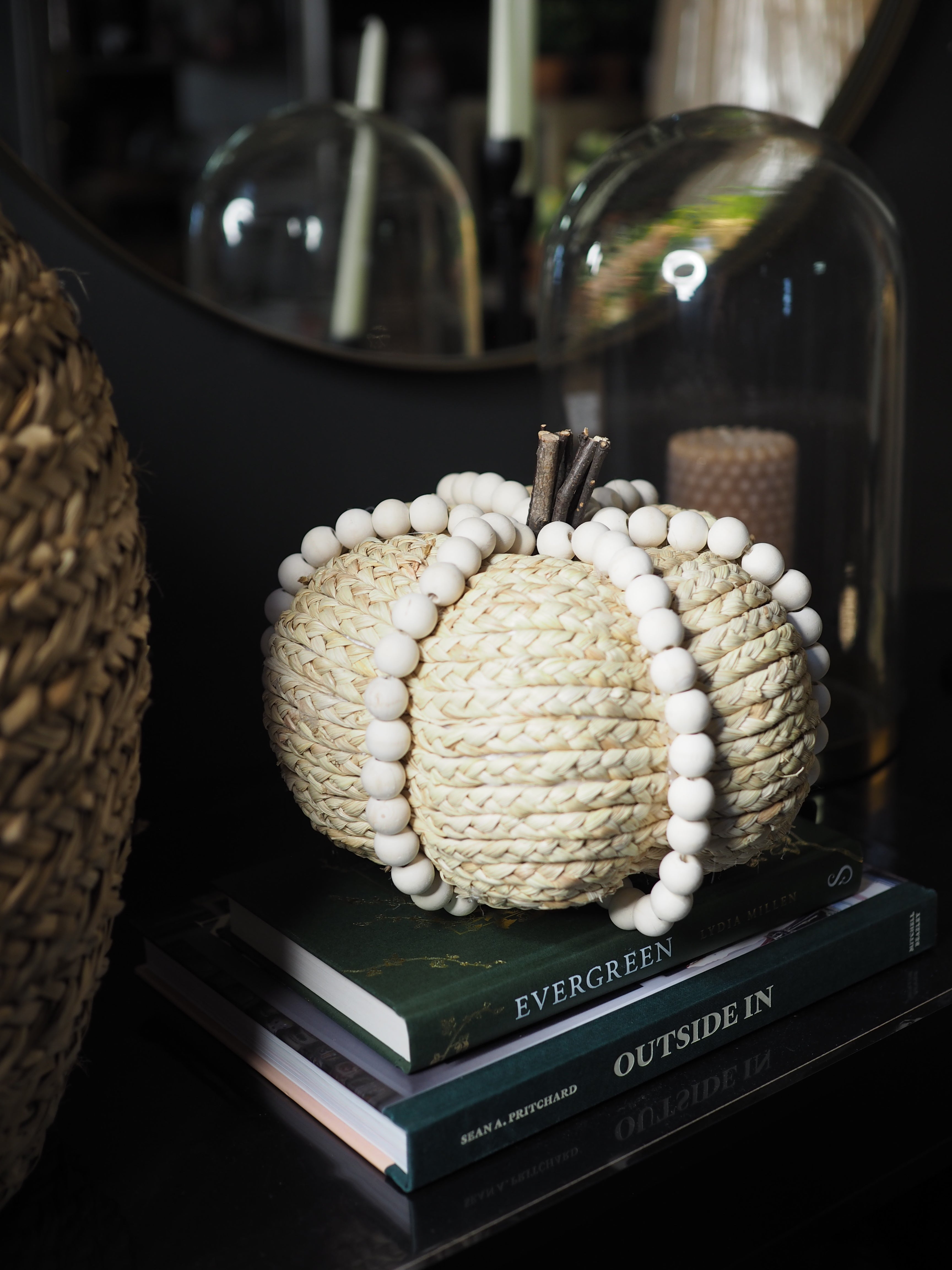 Cream beaded pumpkin