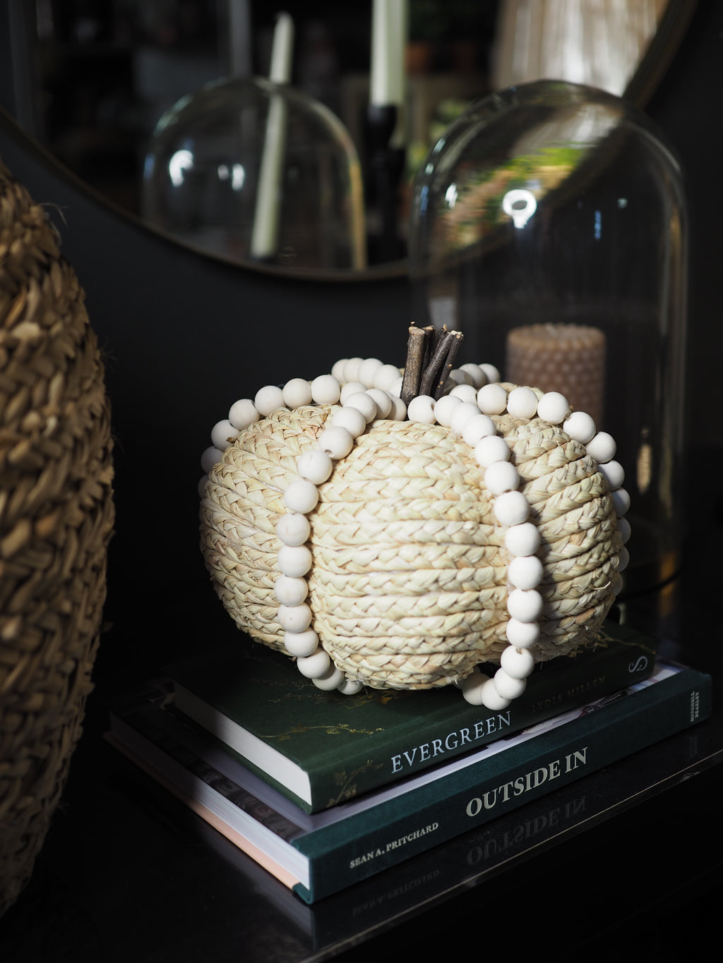 Cream beaded pumpkin