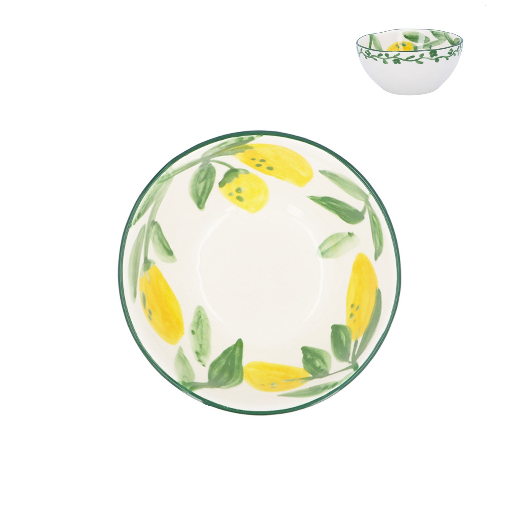 Artisan Lemon Stoneware Bowl
