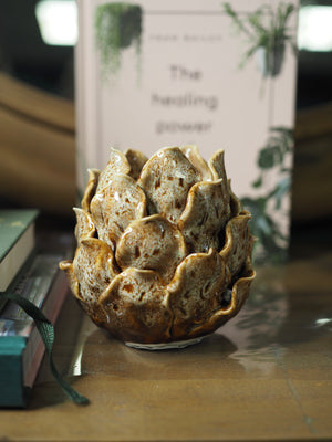 Brown Artichoke Tea Light Holder