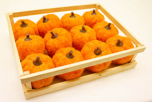 Orange felt pumpkin