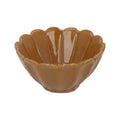 Mustard stoneware fluted mini bowl