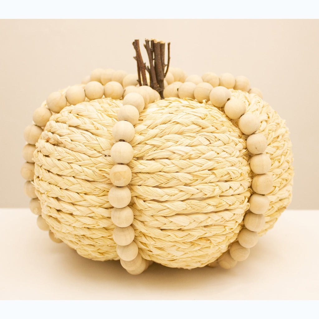 Cream beaded pumpkin