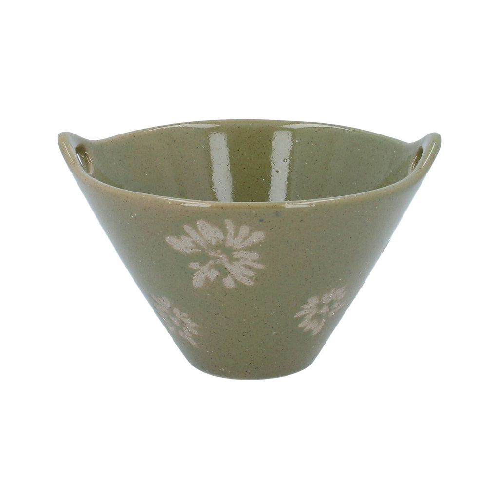 Green floral bowl