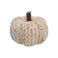 Natural cornhusk short pumpkin ornament