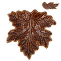 Brown Stoneware Mini Maple Leaf Dish