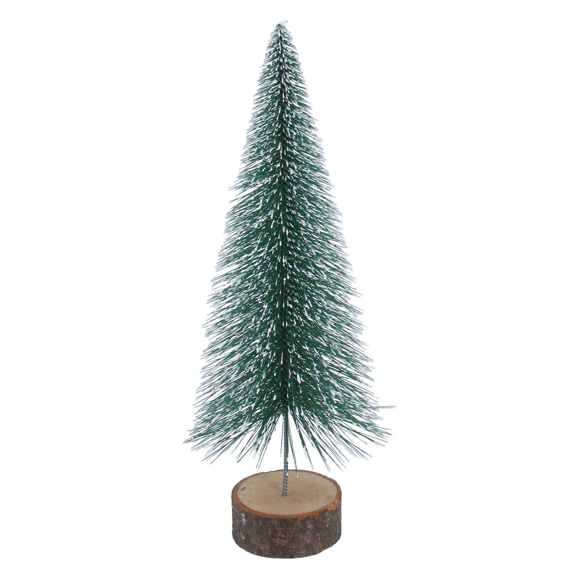 Snowy green bristle effect tree-short