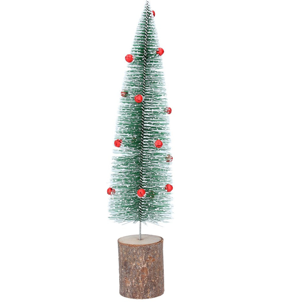 Green bristle tree with red bells (31cm)