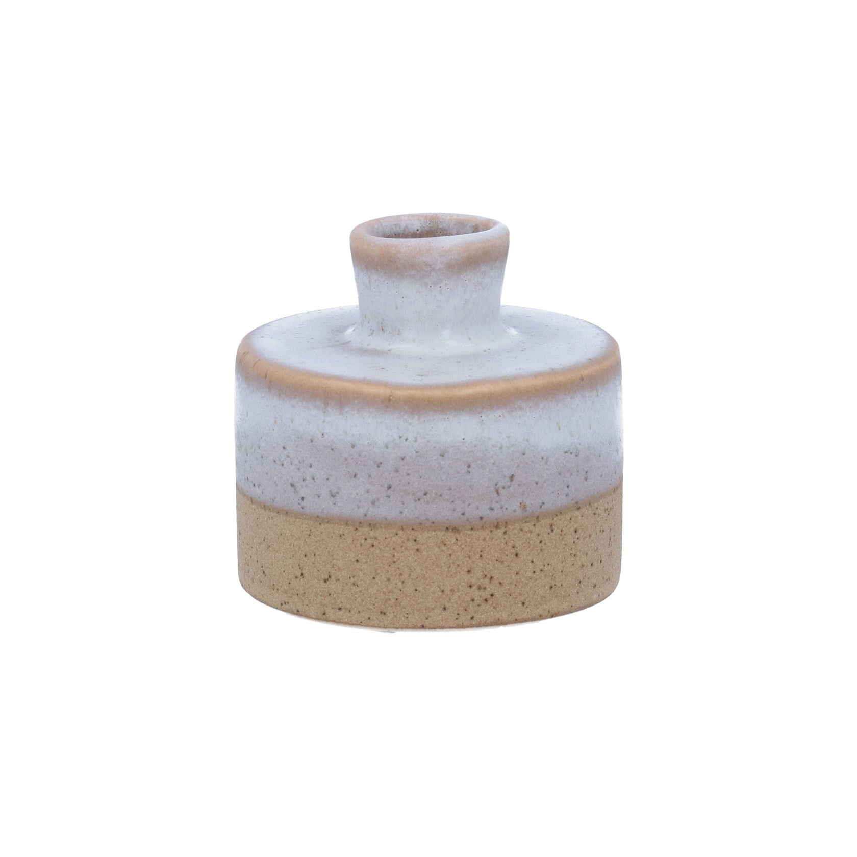 White speckle stoneware mini vase