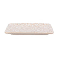 Beige floral vines porcelain rectangular trinket dish