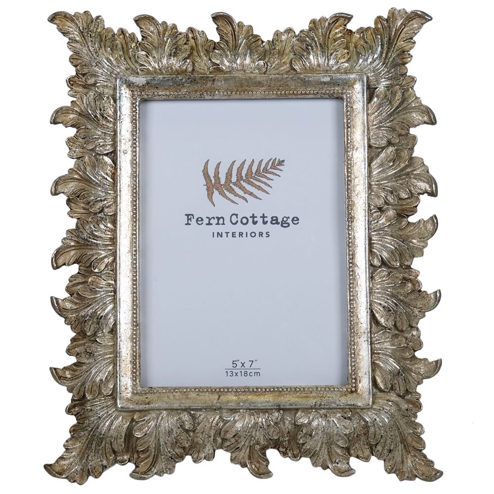 Champagne feathered frame 5 x 7”