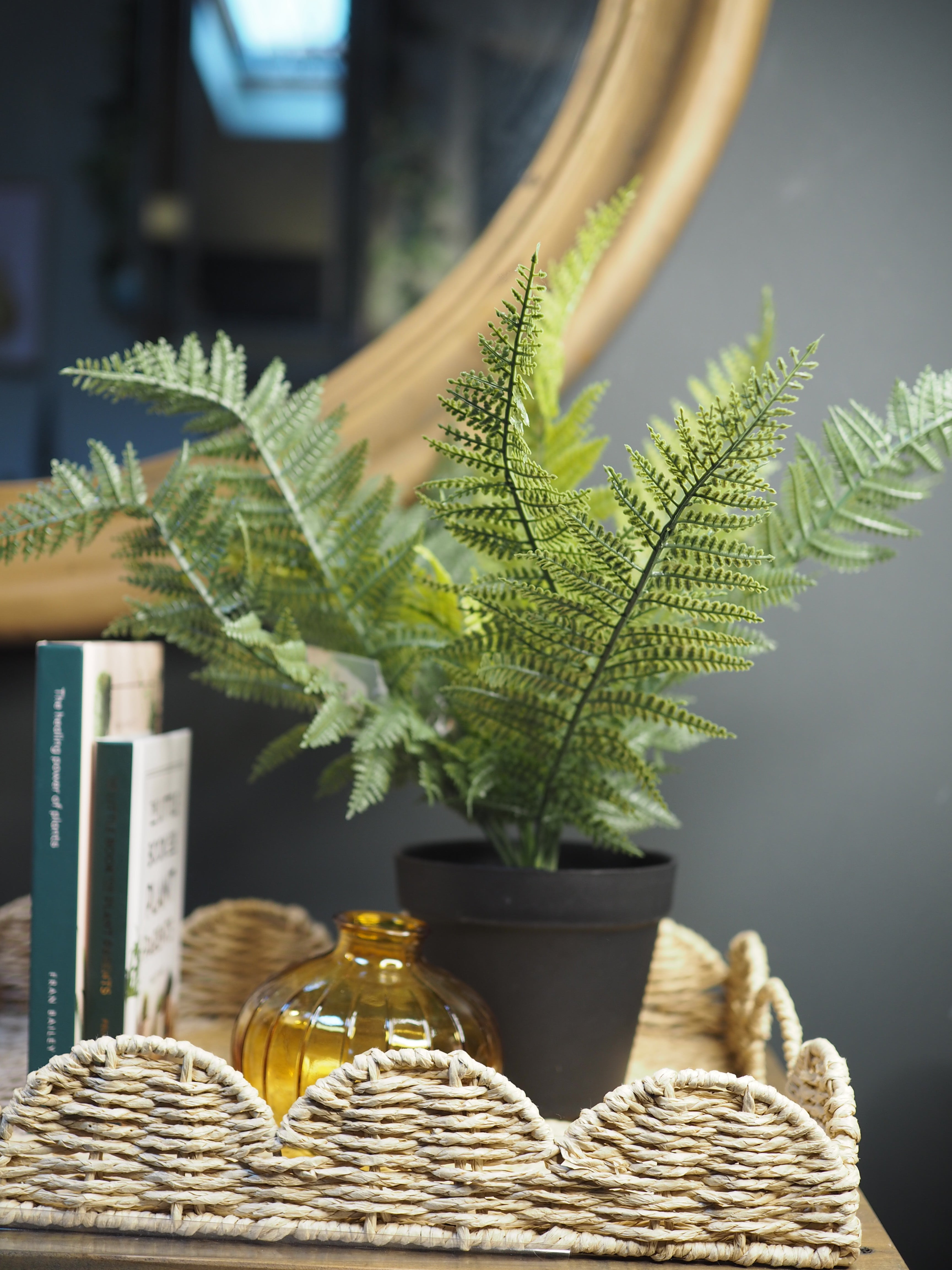 Potted faux fern