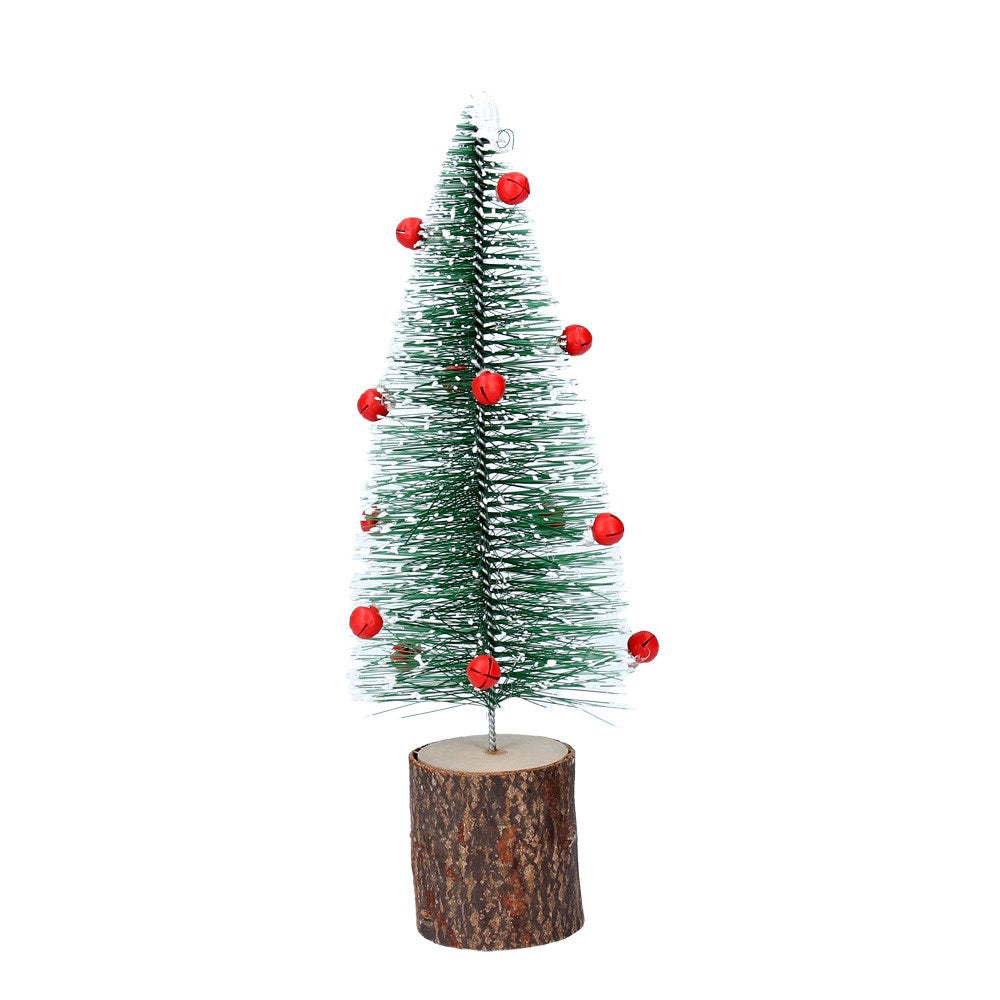 Green bristle tree with red bells