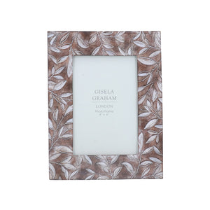 Brown Leaves Resin Picture Frame 4x6