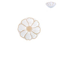 White stoneware flower mini bowl