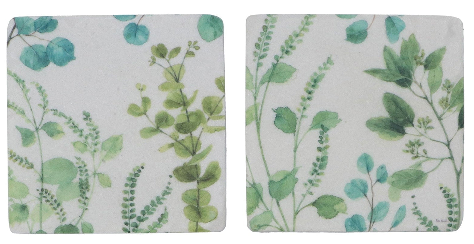Eucalyptus Resin Coaster - 2 ass