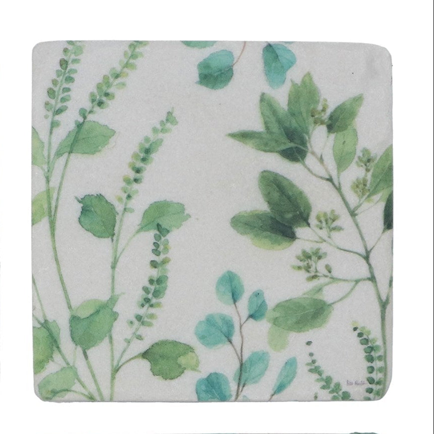 Eucalyptus Resin Coaster - 2 ass