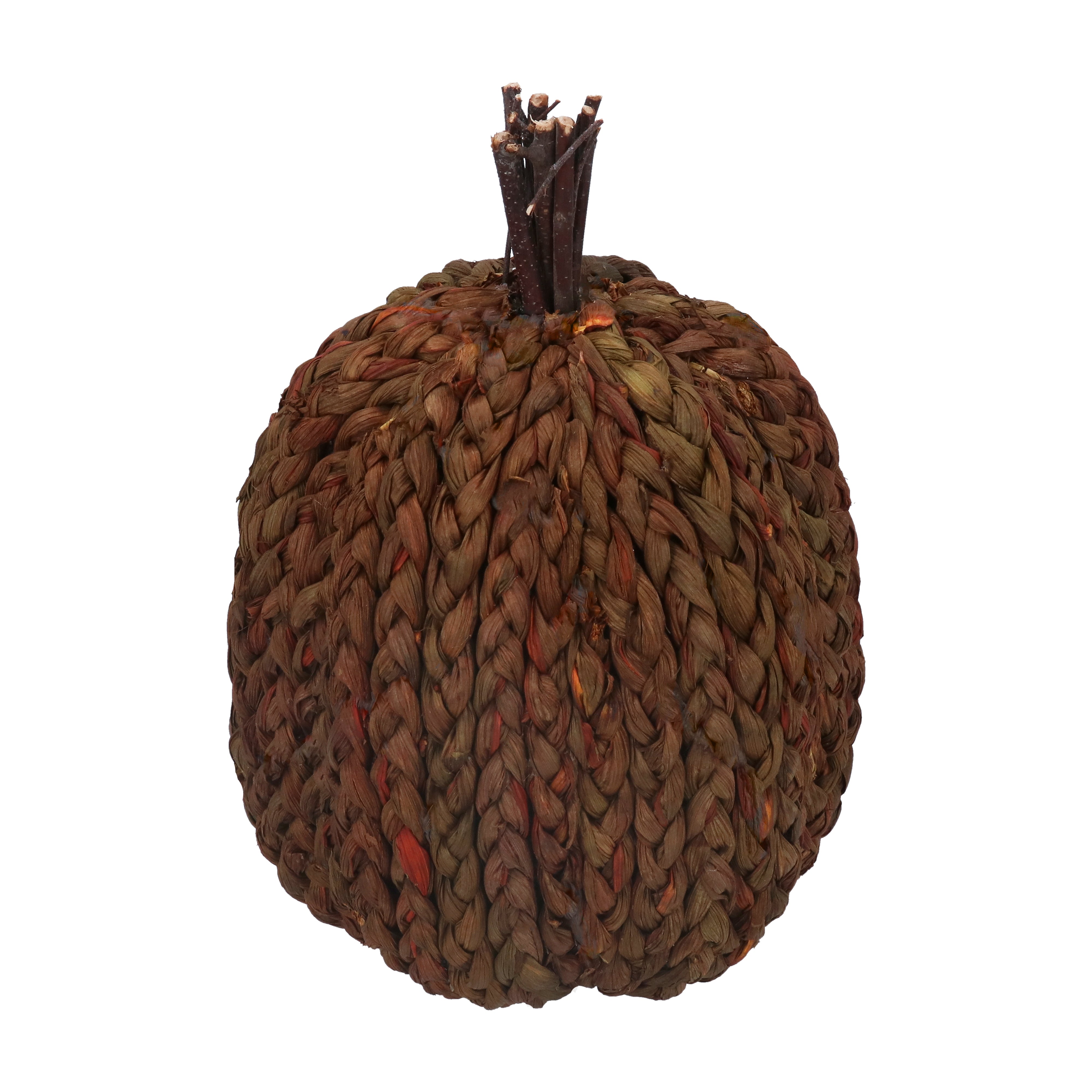 Brown cornhusk pumpkin ornament