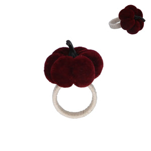 Burgundy Velvet pumpkin napkin ring