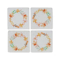 Autumn wreath resin coaster