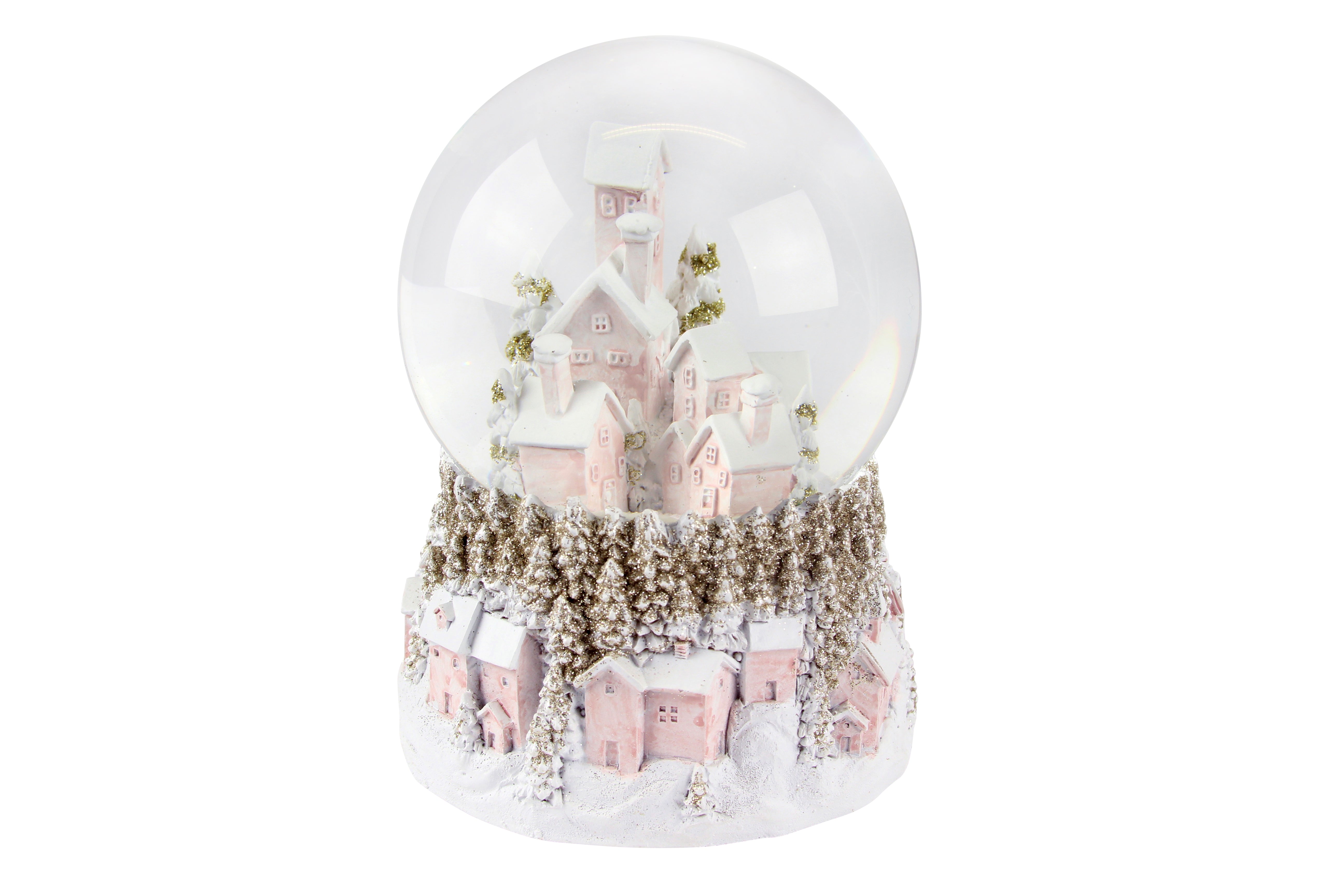 Pastel village snowdome