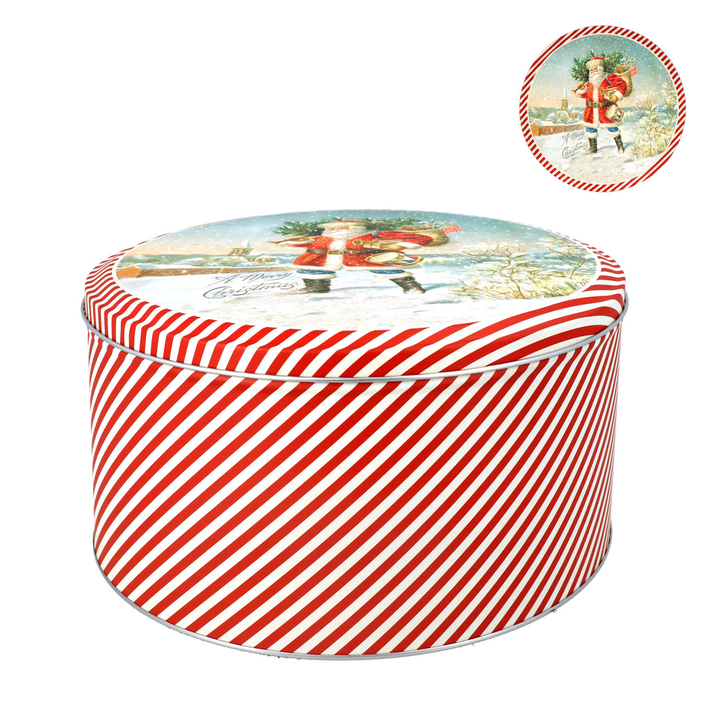 Vintage Santa cake tin