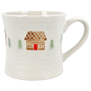 Gingerbread house stoneware mug